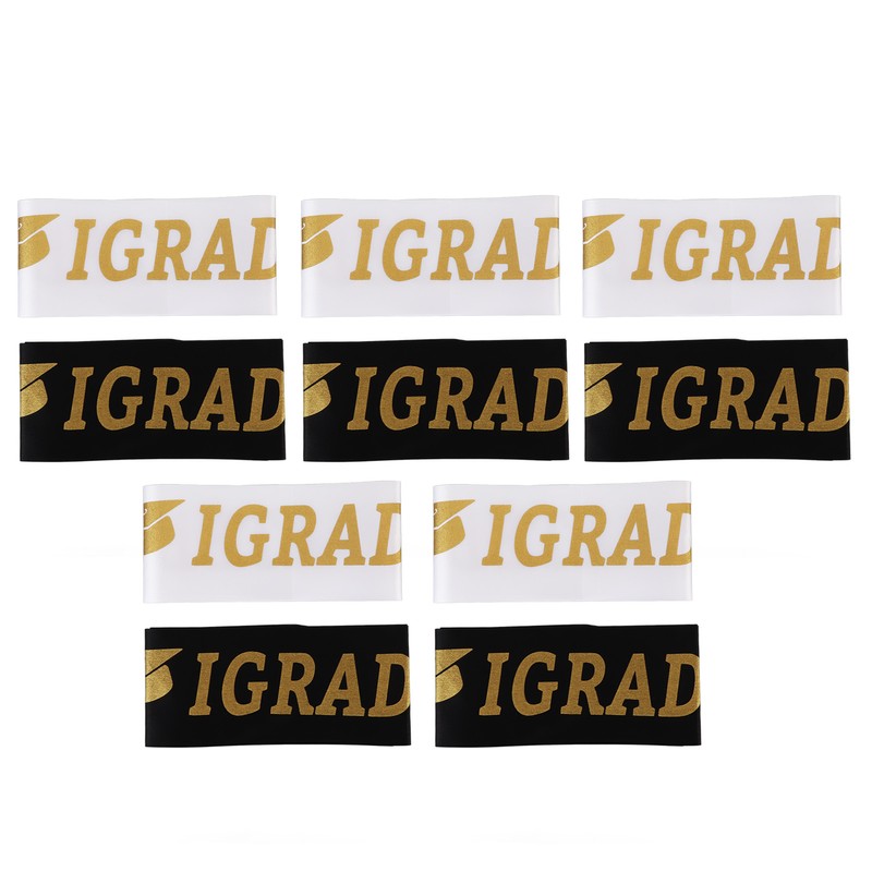 5 Sets Graduation Sash Polyester Party Congratulation with Letter Keepsake