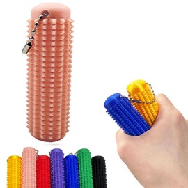 Little Ouchies Fidget - Spiky Grippie Stim Keychain,Pocket-Sized Fidget Toys Sensory Keychain for Anxiety & Stress Relief,Novelty Gifts for Friends(Pink)