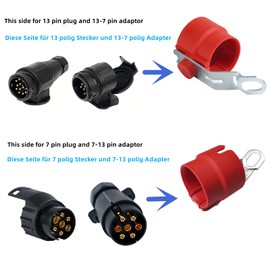 Woola Trailer Plug Cover,Trailer Hitch Plug Holder,7 Pin and 13 Pin Trailer Plug Protection