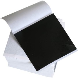 Gold Leaf Sheets,100 Sheets 8 x 8.5 cm Black Gilding Gold Foil for Paintings, Arts Crafts, Nail, Home Decor (Black, 8 x 8.5 cm)