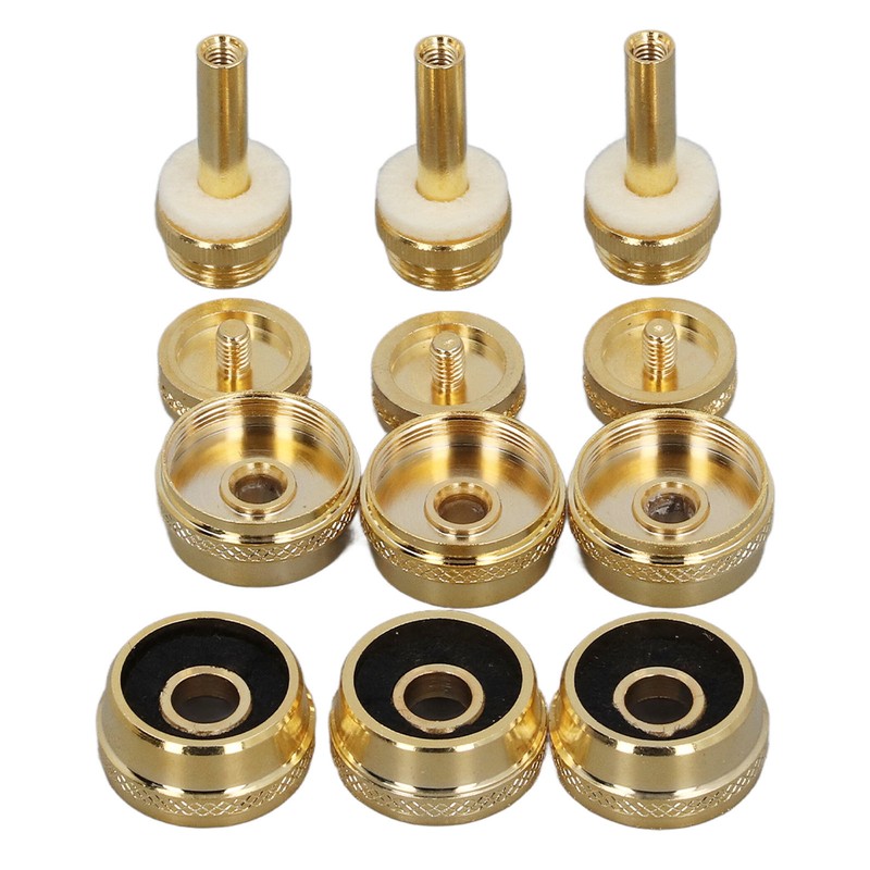 12 Pcs Set Trumpet Valve Finger Button Cap and Rod