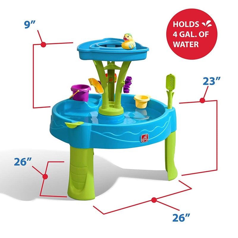 Step2 Summer Showers Splash Tower Water Table for Kids, Outdoor