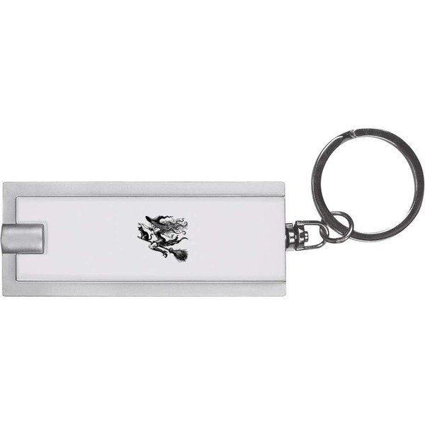Azeeda 'Cool Witch On Broomstick' LED Torch Keyring – Compact