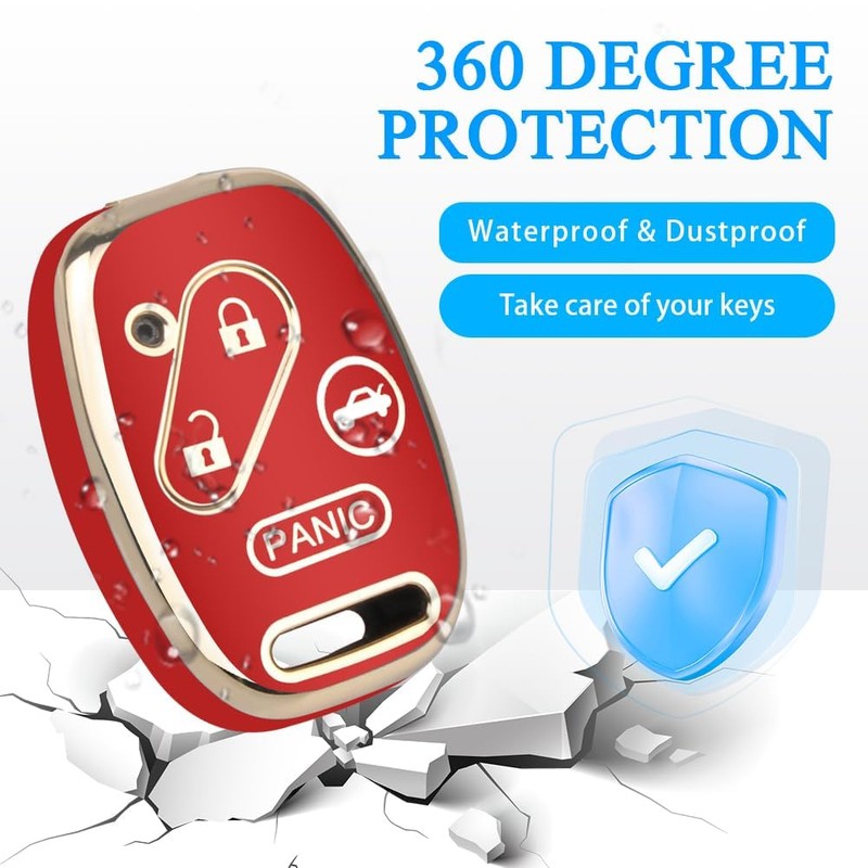 MILD EAST for Honda Key Fob Cover with Keychain, Car