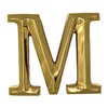 Monogram Letter M Door Knocker - Brass