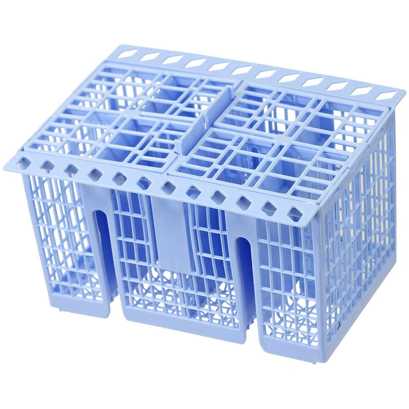 SPARES2GO Cutlery Basket Cage for Indesit Dishwasher (Light Blue)