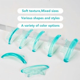 Lash Lift Pads Eyelash Perm Shield C Curl 5 Size Lash Lift Lamination Pad, Rapid 5 Minute Eyelash Lifting Shields Make Eyes Voluminous Flexible C curl Pads Extreme Perm Rod 100 Applications（Green）