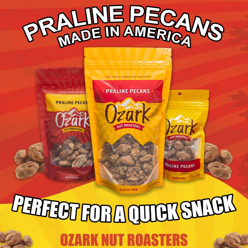 OZARK NUT ROASTERS, Praline Pecans, Sweet & Creamy French-Inspired Gourmet
