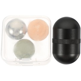 Beavorty 1set Jade Face Roller Set Detachable Facial Massage Tool for Skin Tightening Reducing Puffiness and Dark Circles for Face Eyes and Neck Care Includes Volcanic Stone Roller