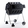 FCMP Outdoor IM4000-WK 37 Gallon Plastic Dual Chamber Tumbling Composter