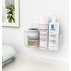 JNDETOP Shower Caddy, Adhesive Clear Acrylic Bathroom Shower Shelf Organizer,