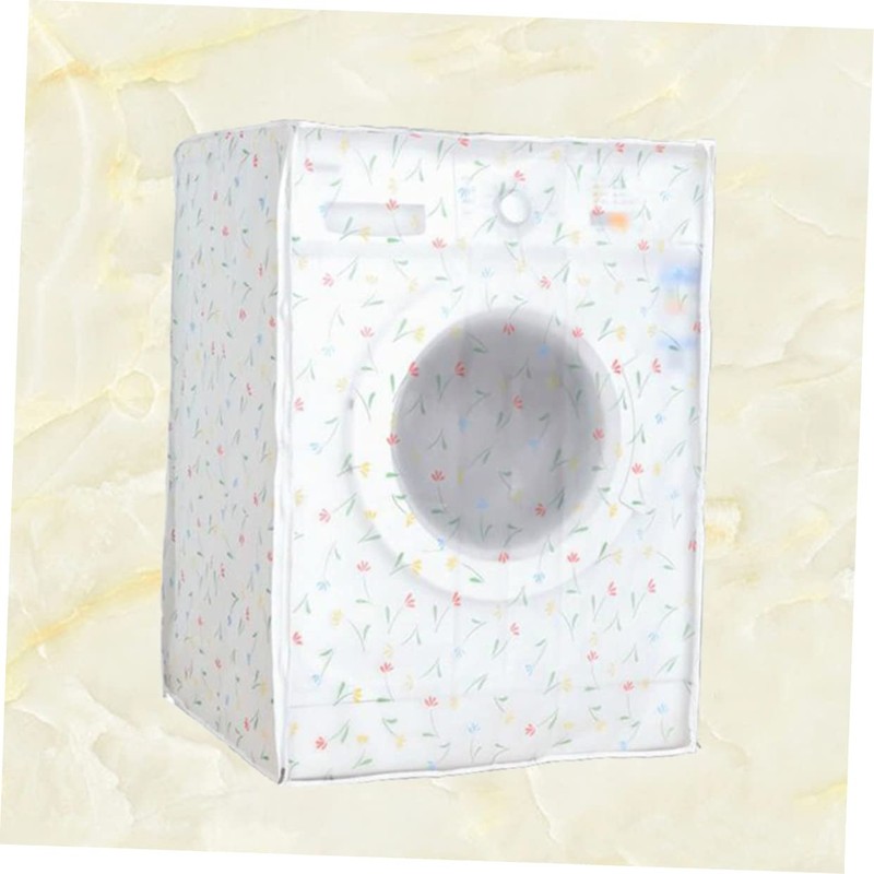 Mipcase Peva Washing Machine Cover Dustproof Protector Beautiful Floral Design