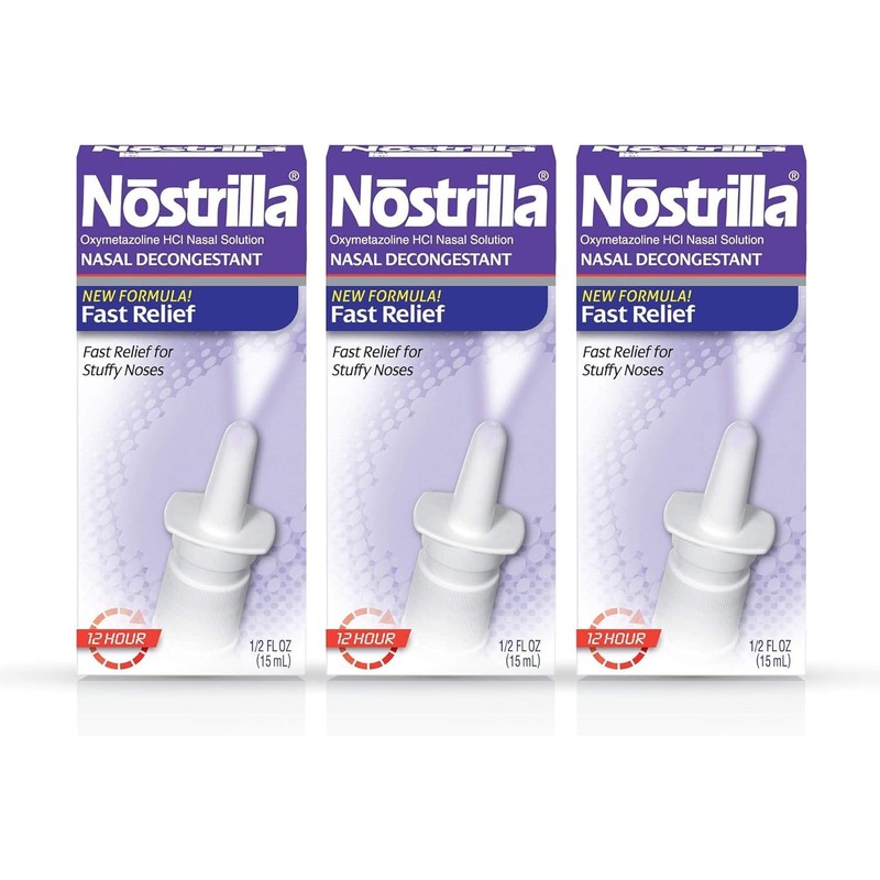 Nostrilla Nostrilla Nasal Decongestant Spray, Stuffy Nose Relief, 0.5 oz