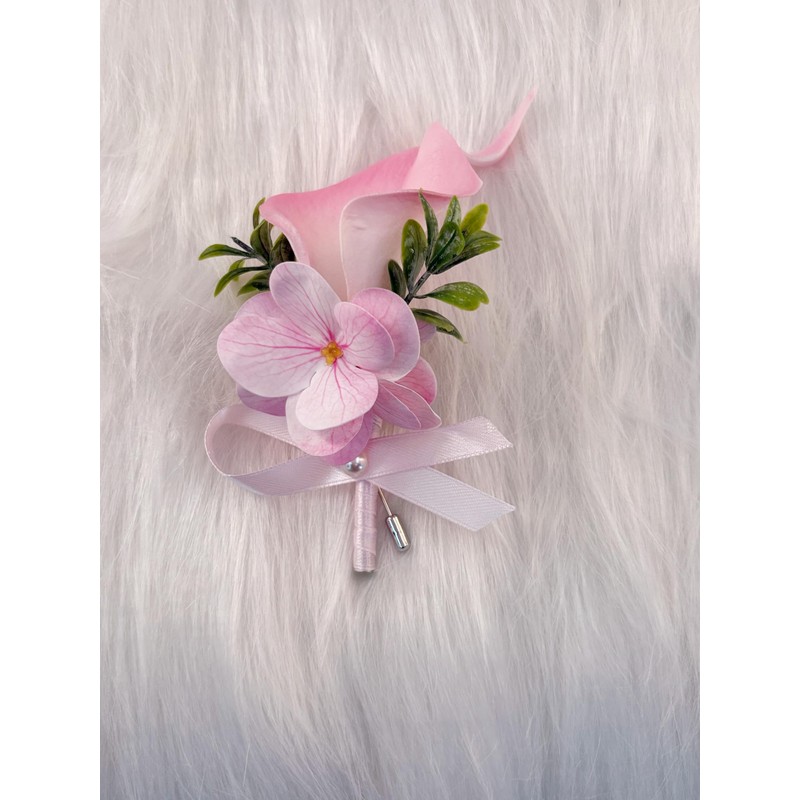 Artificial Calla Lily Corsage and Boutonniere Set for Wedding Flower