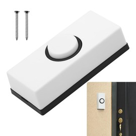 Chtaoxin Wired Bell Push,for Home Doorbell System,Surface Mount, White Plastic, Simple Bell Switch,Suitable for Home Entrance, Garage Entrance, Hotel Entrance