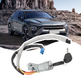 Konuooer Neiman Steering Wheel Lock Start Switch Ignition Switch with 2 Keys Compatible with Peugeot Partner for Citroen Berlingo 4162CF 4162CH