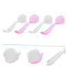 TOVINANNA 4pcs Fingernail Brush with Handle Soft Bristles for Comfortable