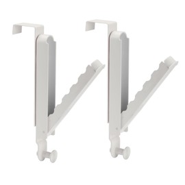 2 x Over Door Hook Holder, 34 cm Extendable Door Hook, Folding Hook, Door Hanger, No Drilling, Space-saving Door Coat Rack with 6 Grooves, Over Door Clothes Airer for Clothes, Coat, Behind the