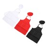 3 Set Kids Apron and Chef Hat Red Black White