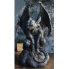 Warden Large Cathedral Guardian Crouching Winged Gargoyle Statue 12.5"H Fantasy