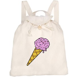 Azeeda 'Ice Cream Cone' Canvas Rucksack/Backpack (RK00008568)