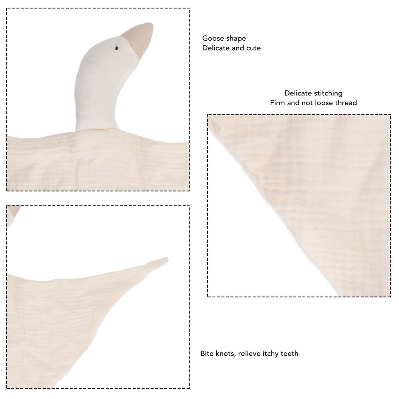 Baby Goose Shaped Security Blanket Soft Cotton Breathable Cute Security