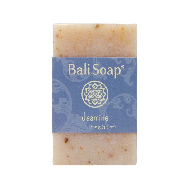 Bali Soap - Jasmine Natural Soap - Bar Soap for Men & Women - Bath, Body and Face Soap - Vegan, Handmade, Exfoliating Soap - 12 Pack, 3.5 Oz each