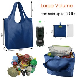 BeeGreen Foldable Travel Bag Reusable Gifts Bags - Reusable Grocery Bags Large Holiday Gifts Cloth Tote With Handles - Bulk Reusable Shopping Bags for Women (Beach Storage Washable Collapsible)​