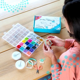 BeautyBeads Polymer Clay Beads Set, 3000 Pieces and 15 Colours, DIY Bracelet and Necklace, Met +350 Extra Accessories