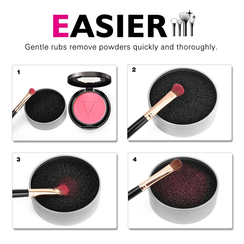 Luxspire Makeup Brush Cleaner Quick Wash Sponge Remover Color From