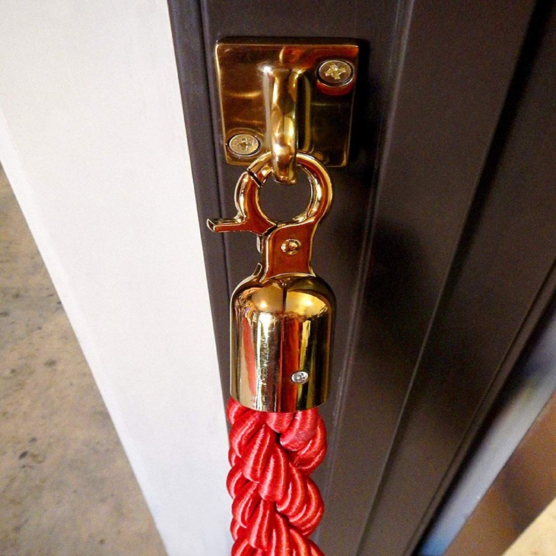 Rope Stanchion Decorative Stainless Steel Wall Plate Holder, CROWD CONTROL