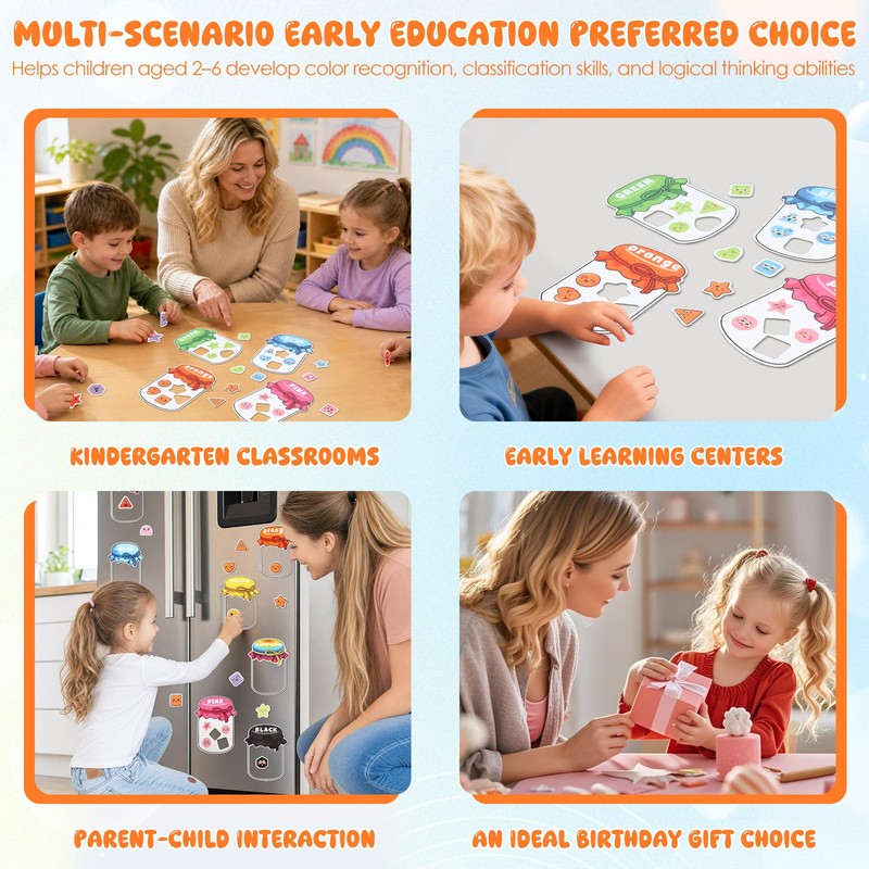 GWCYMYD Magnetic Colour Sorting Toys, 16 x 12 cm Educational