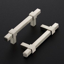 Ravinte Decor 30 Pack Brushed Nickel Cabinet Handles - 3" Hole Center Cabinet Pulls Drawer Pulls Cabinet Hardware Kitchen Handles for Cabinets