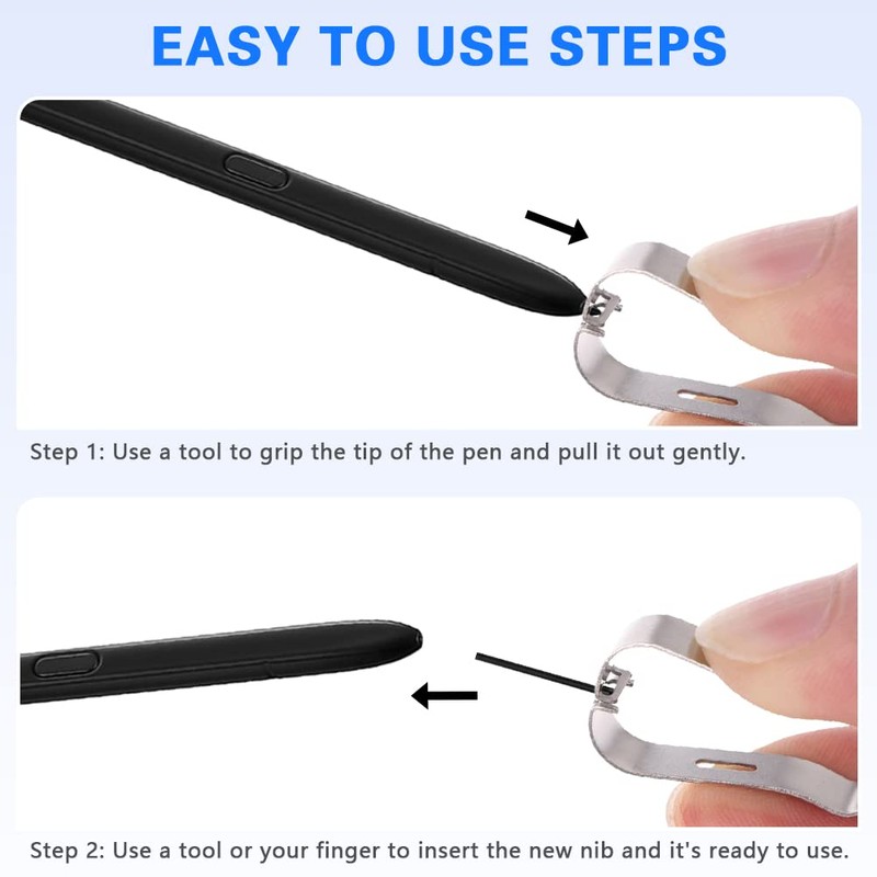 Flintronic S-Pen 10pcs Black Replacement Touch Stylus Tips Replacement Tip