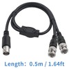 Poyiccot BNC Splitter Adapter Cable 1.5ft, Dual BNC Male to