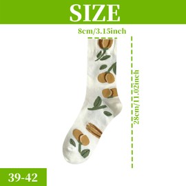 Frdelma Colourful Socks, 5 Pairs Breathable Socks with Floral Print Embroidery Flower Socks Funny Socks Flower Socks for Sports and Everyday Use