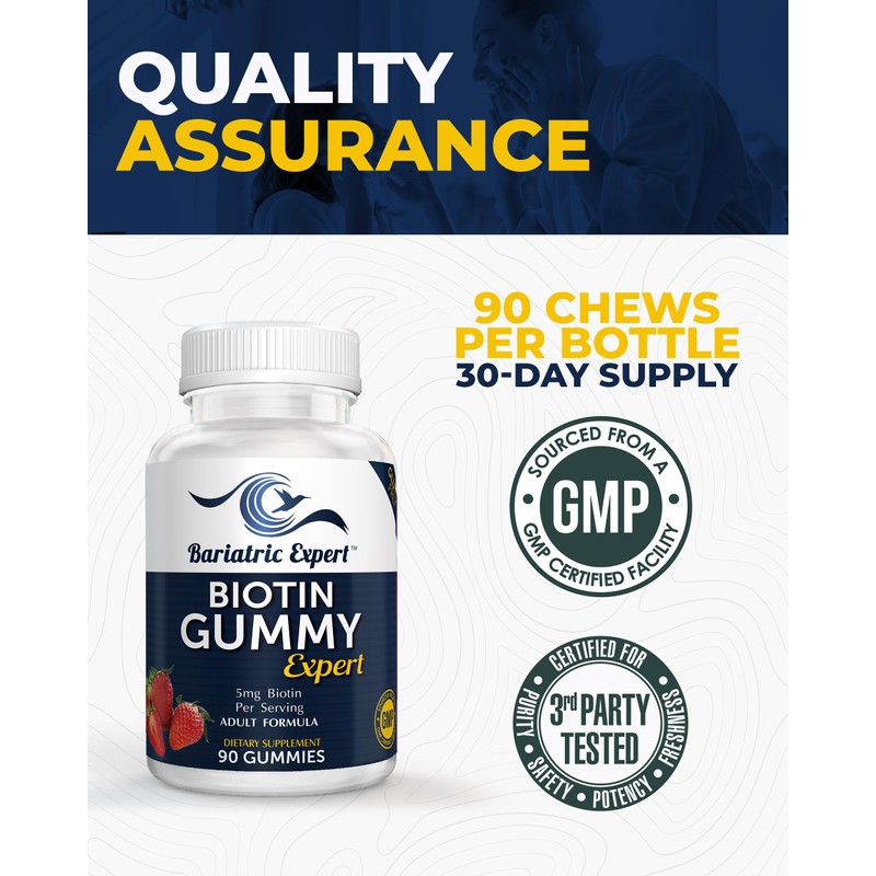 Bariatric Expert Biotin Vitamin – Fast-Melting Dietary Supplement for Adults