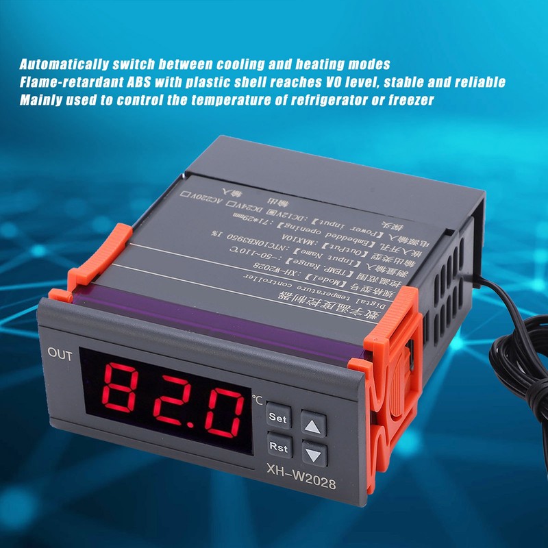 Digital Temperature Controller 0.1℃ Accuracy Thermostat Temperature Regulator for RefrigeratorDC12V