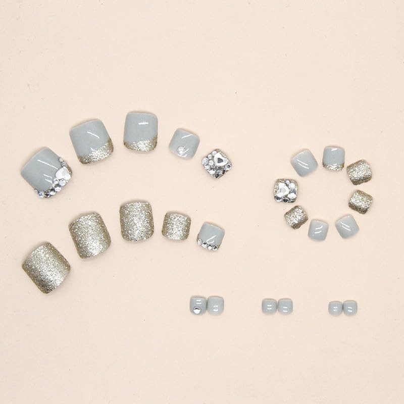 Nail Tip, Foot Nail Seal, False Nails, 24 Pieces, Cute