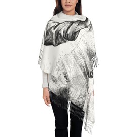 ZTUOECV Jesus Prayer Tassel Scarf Wrap Shawl for Women Fashion Soft Warm Shawl Wraps for Fall and Winter Evening Dresses Scarve