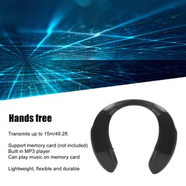 Focket Neckband Bluetooth Speaker, 3D Stereo Sound 12H Playtime Clear Calls Lightweight Wireless Wearable Speaker, Waterproof Neck Speaker Portable Speaker for Sport, Home, Outdoor