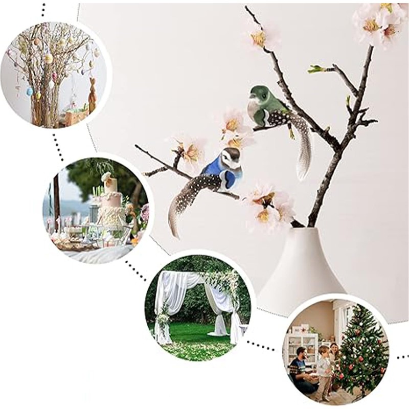 5 Pieces Decorative Birds Artificial Birds Small Artificial Birds Hanging