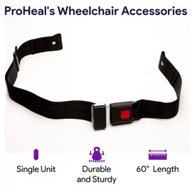 Wheelchair Seatbelt with Push Button, Quick Release - Secure and Easily Attachable Belt Positioning Lap Strap - Prevent Sliding Wheelchair Seat Belt - 60"