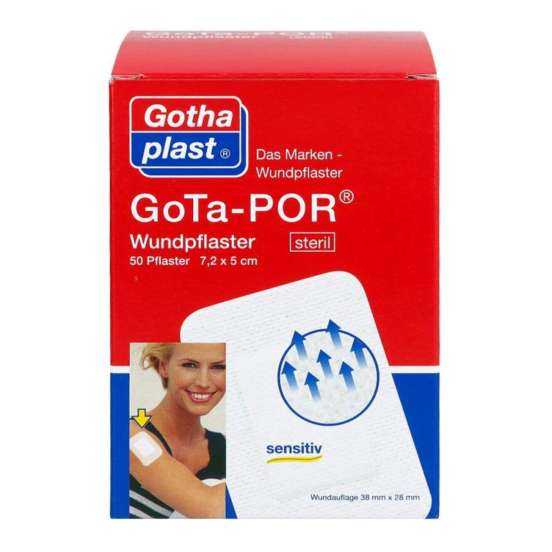 Gota-por Wound Plasters 5 x 7.2 cm Sterile Pack of
