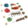 Rabbit Hanging Chew Toys Wood Grass Ball String Loofah Carrot