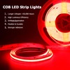 TOPAI 12V COB LED Strip Light Red 16.4ft Waterproof IP65