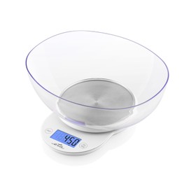 ETA Mari Digital Kitchen Scale, 2.6 Litres, Removable Plastic Key, LCD Display, Tare Zero Setting and Weighing, Up to 5 kg Load Capacity, +/- 1 g Measuring Accuracy