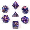 SmartDealsPro Glitter Polyhedral Dice Sets with Pouches for DND RPG