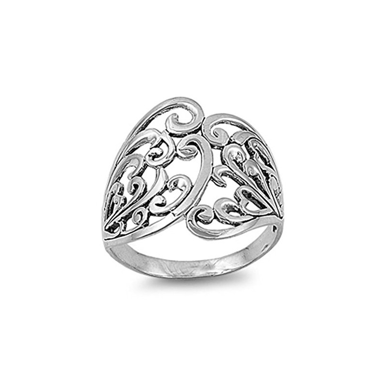 Sterling Silver Women's Celtic Fashion Ring Beautiful 925 Band 21mm