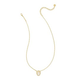 Kendra Scott Women's Skeleton Short Pendant Necklace Gold Ivory Mother Of Pearl One Size